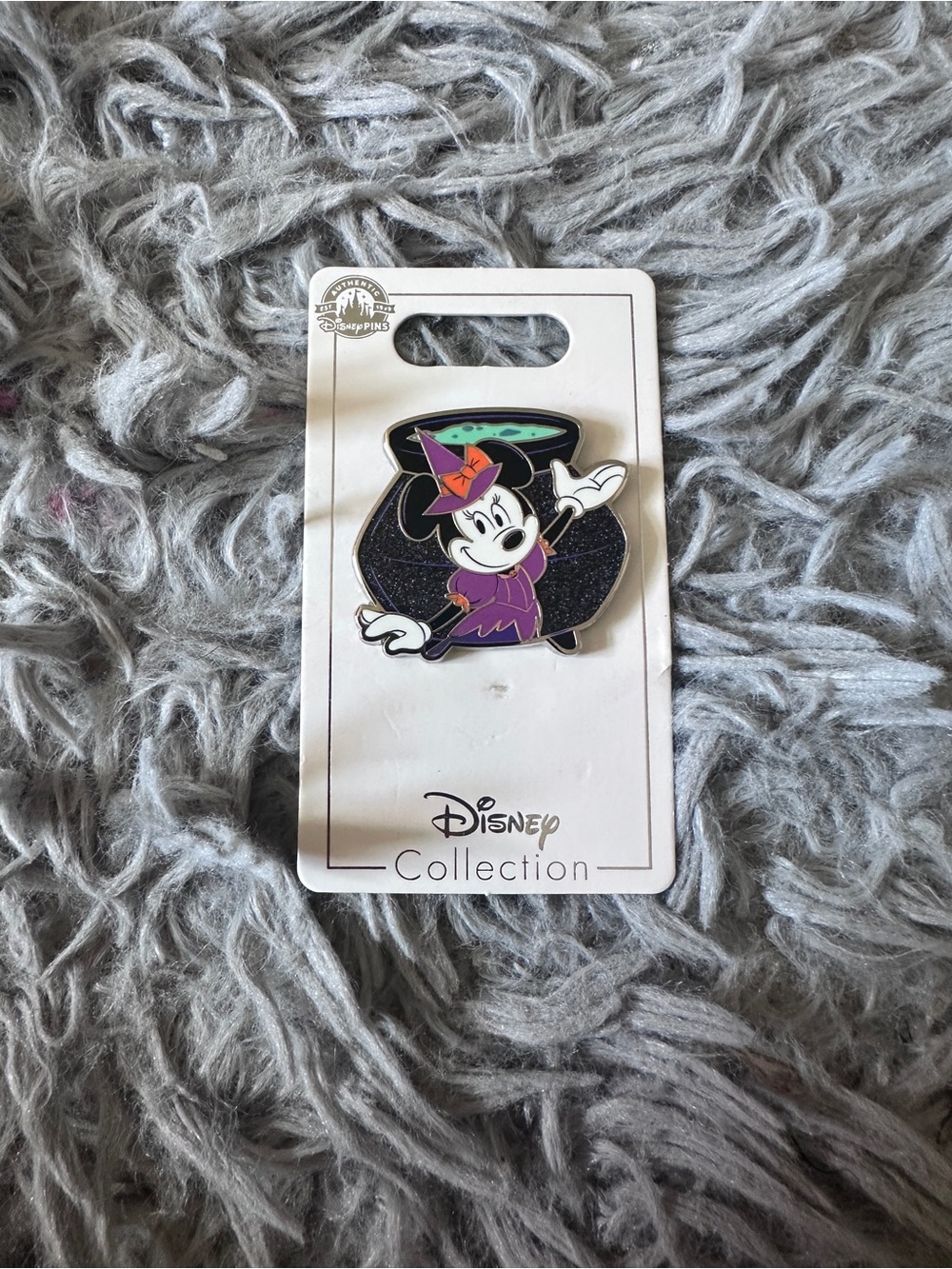 Disney Minnie Mouse Halloween Witch Pin - Purple, Black, Green